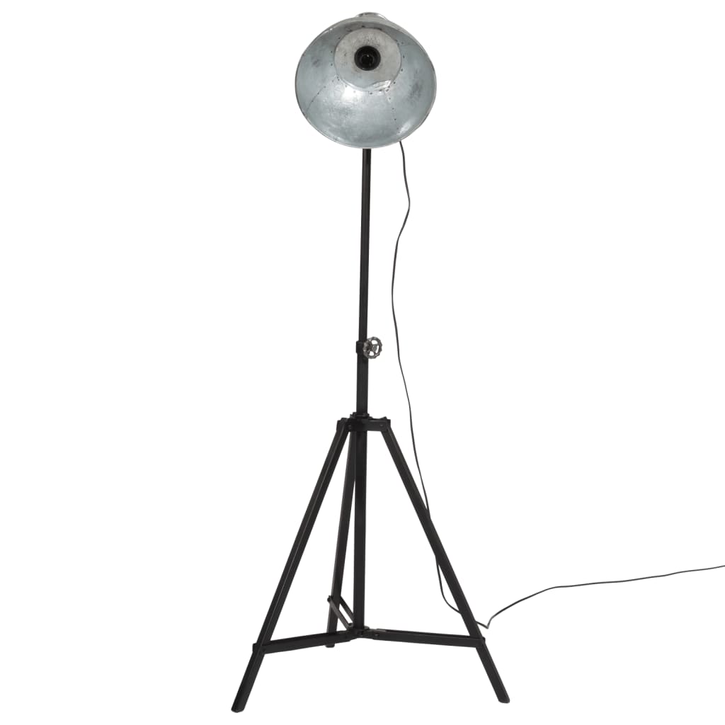 Vidaxl lampa podłogowa 25 W e27 61x61x90 150 cm vintage srebrna kolor