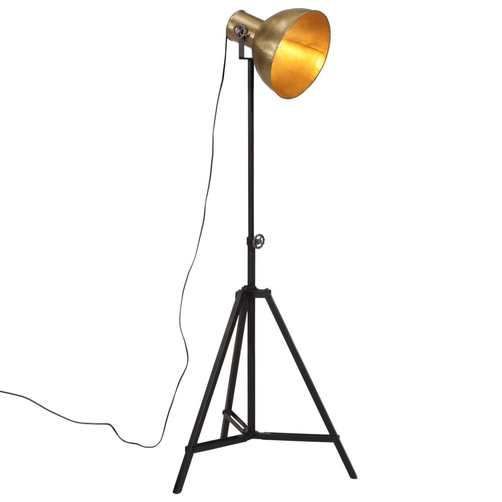 Vidaxl Floor Lamp 25 W E27 61x61x90 150 cm Antik messing Farvet