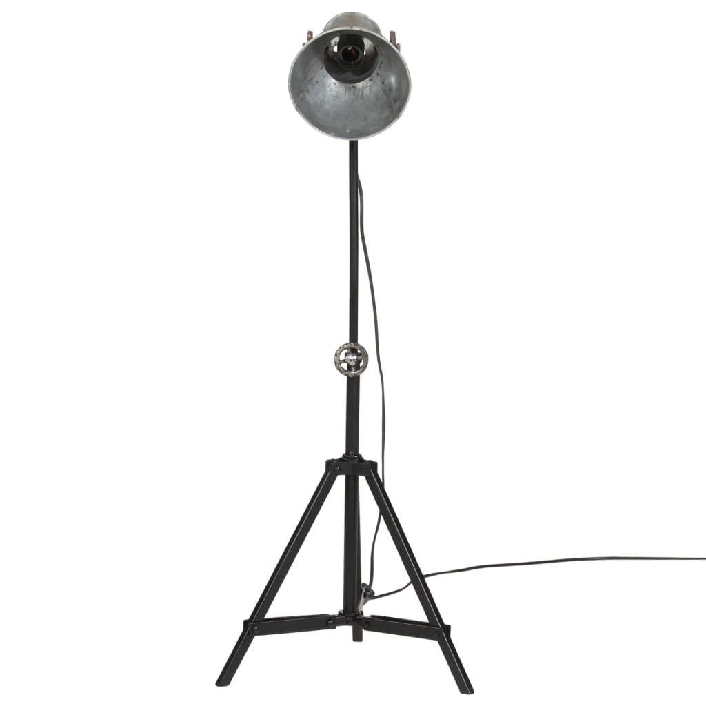 Vidaxl Floor Lamp 25 W E27 35x35x65 95 cm Vintage sølvfarvet