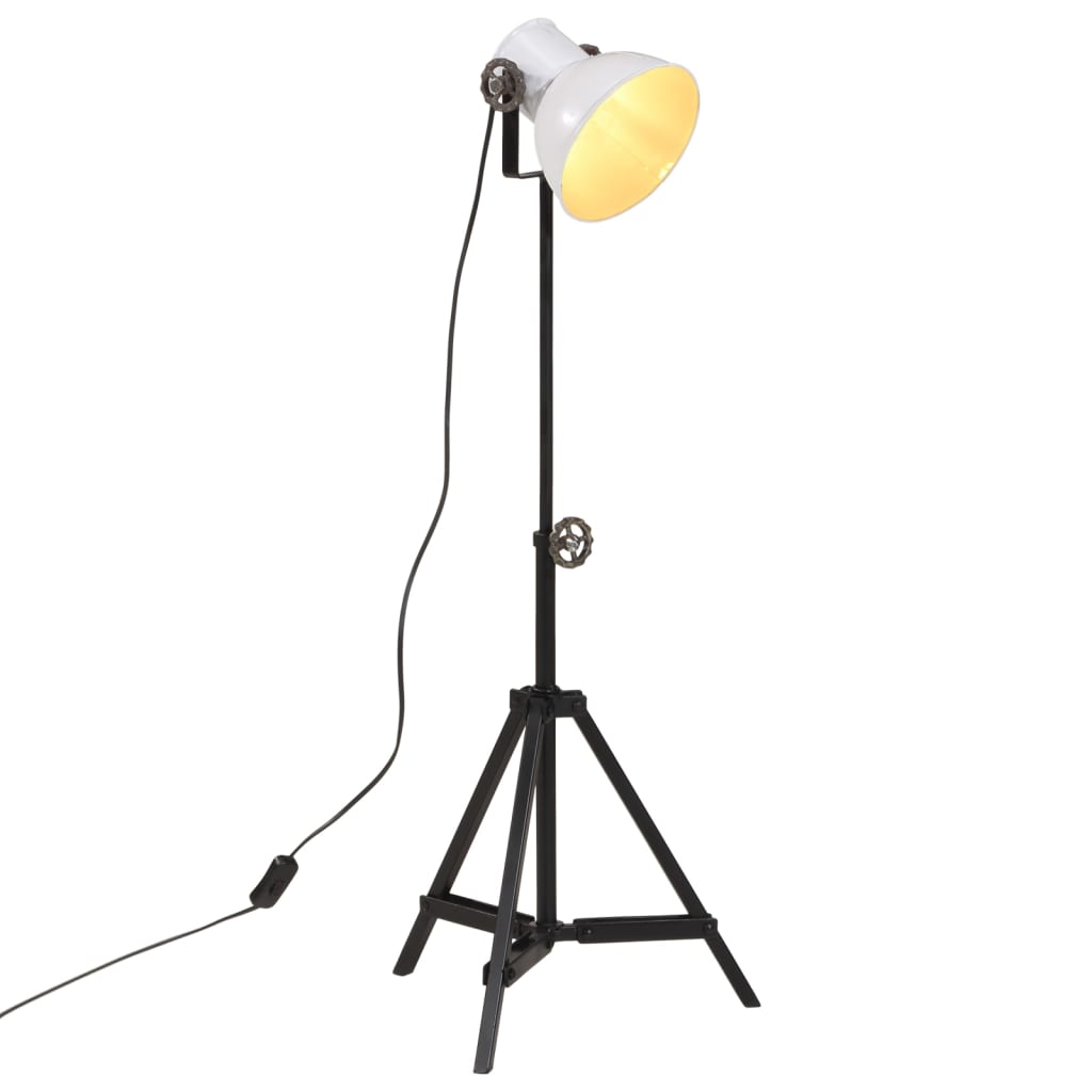 Vidaxl Buedemlamp 25 w e27 35x33x65 95 cm wäiss