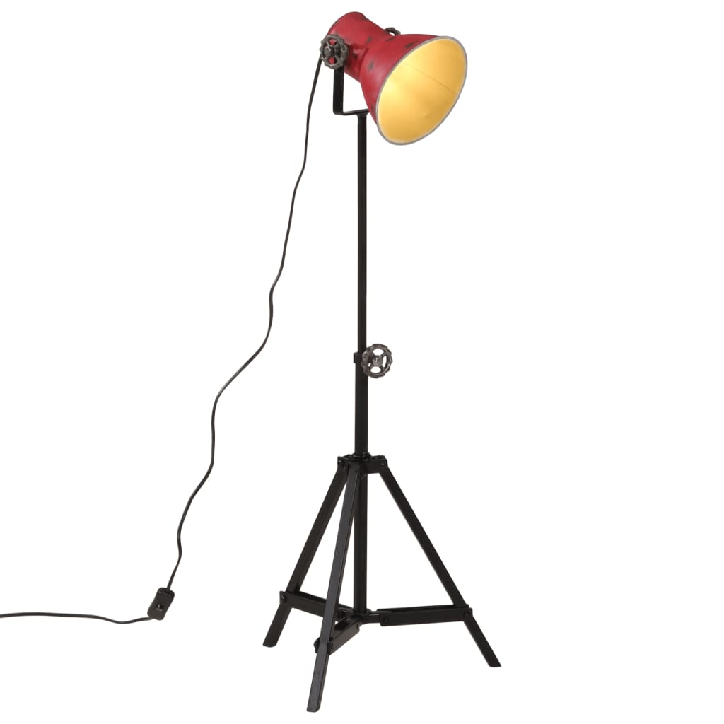 Vidaxl gulvlampe 25 W e27 35x35x65 95 cm forvitret rød