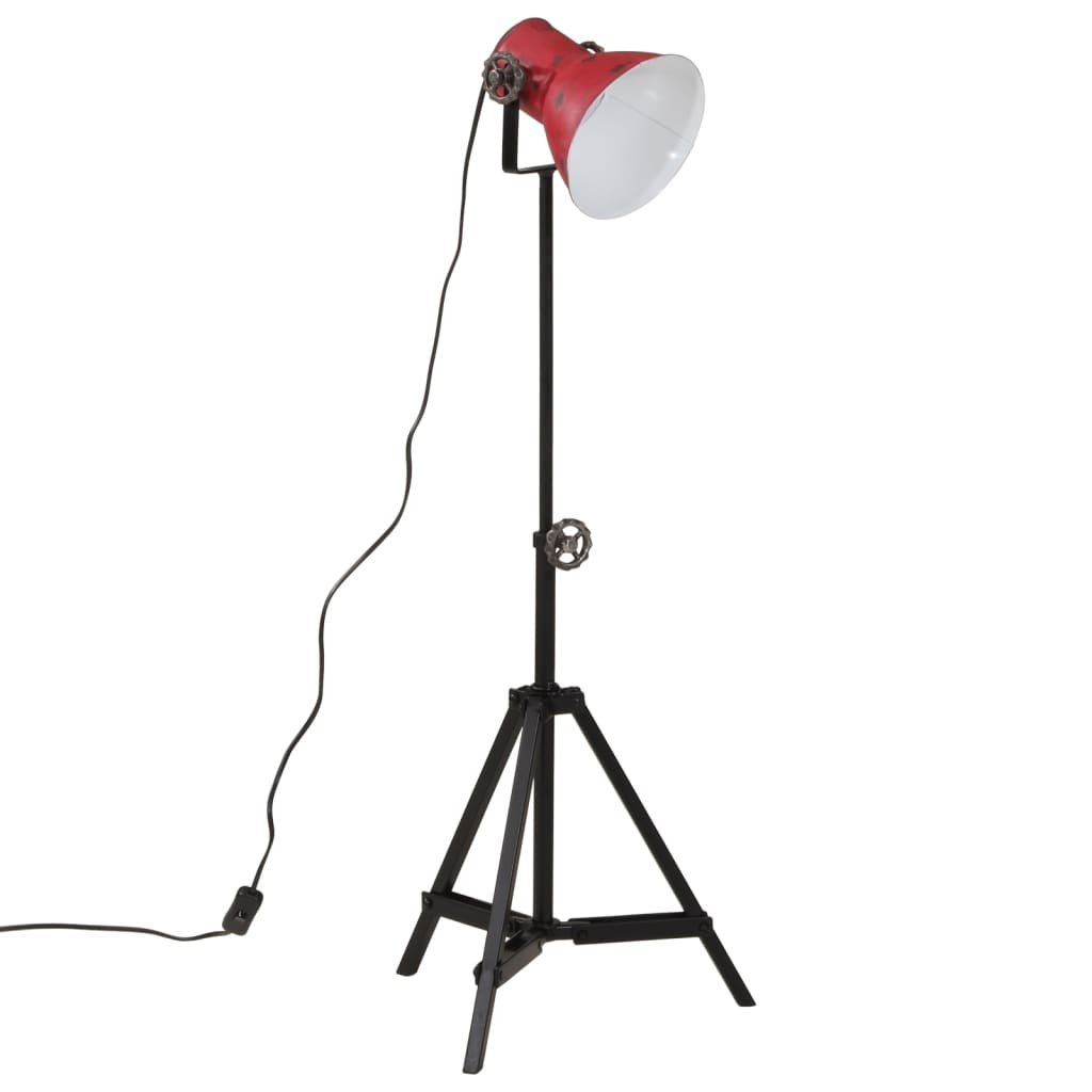 Vidaxl gulvlampe 25 W e27 35x35x65 95 cm forvitret rød