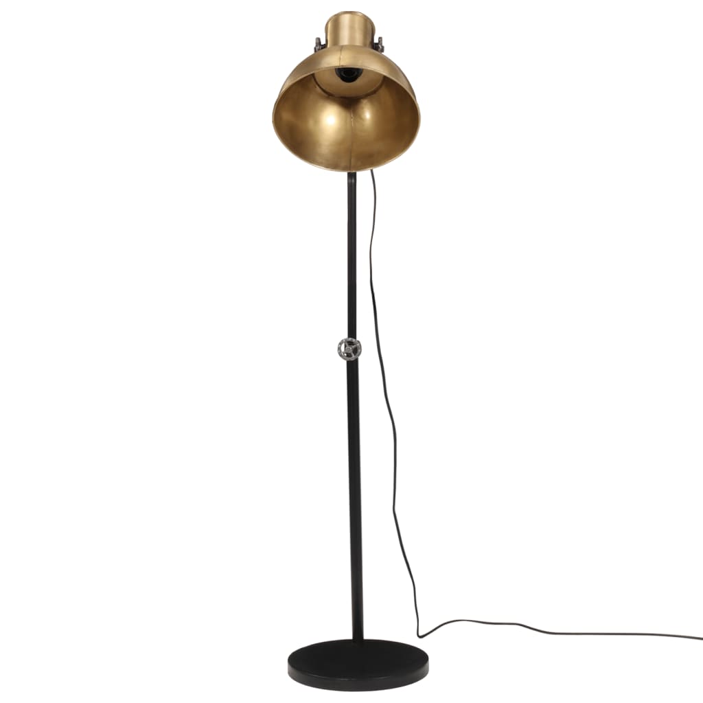 Vidaxl Floor Lamp 25 W E27 30x30x90-150 cm Antik messing Farvet