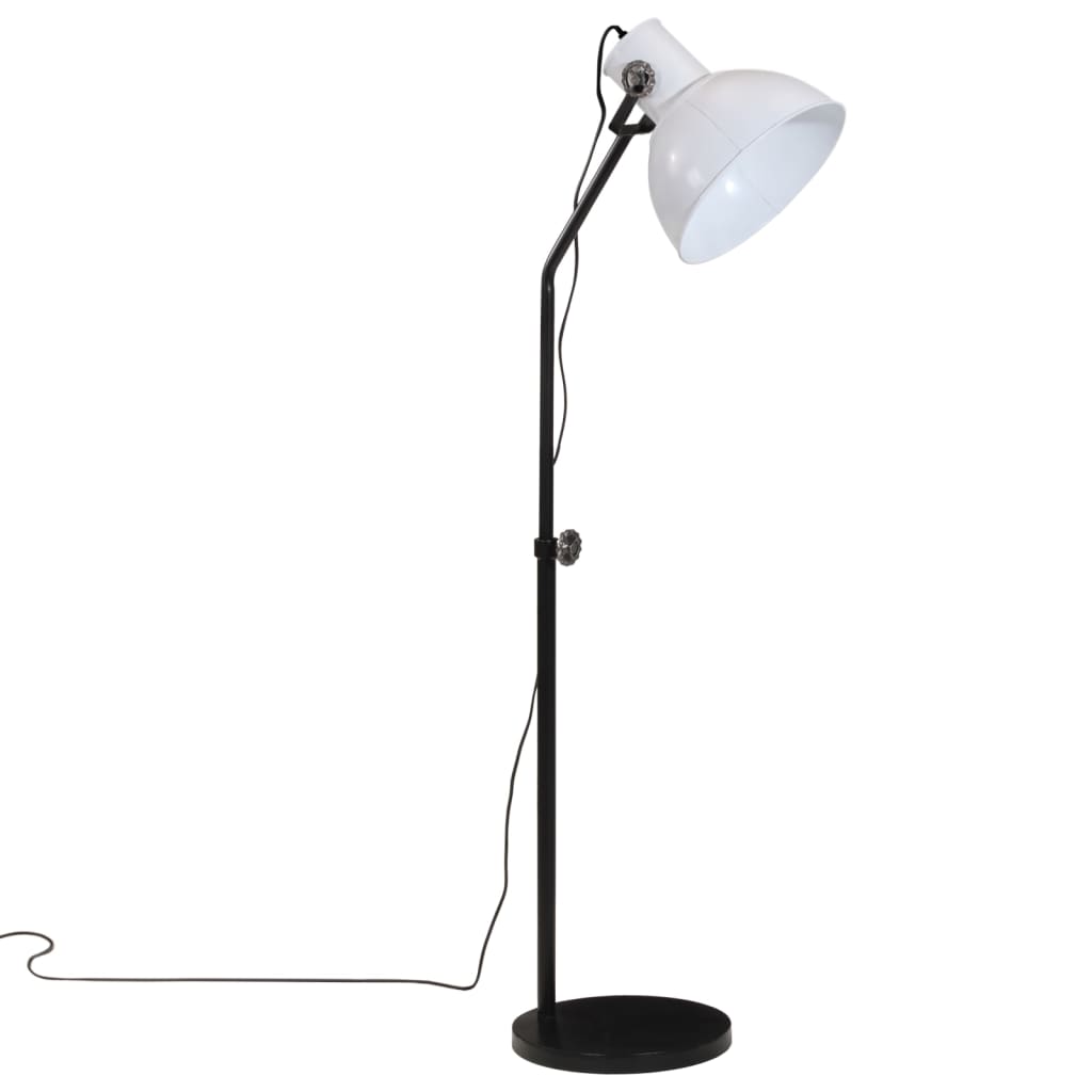 Vidaxl golvlampa 25 w e27 30x30x90-150 cm vit