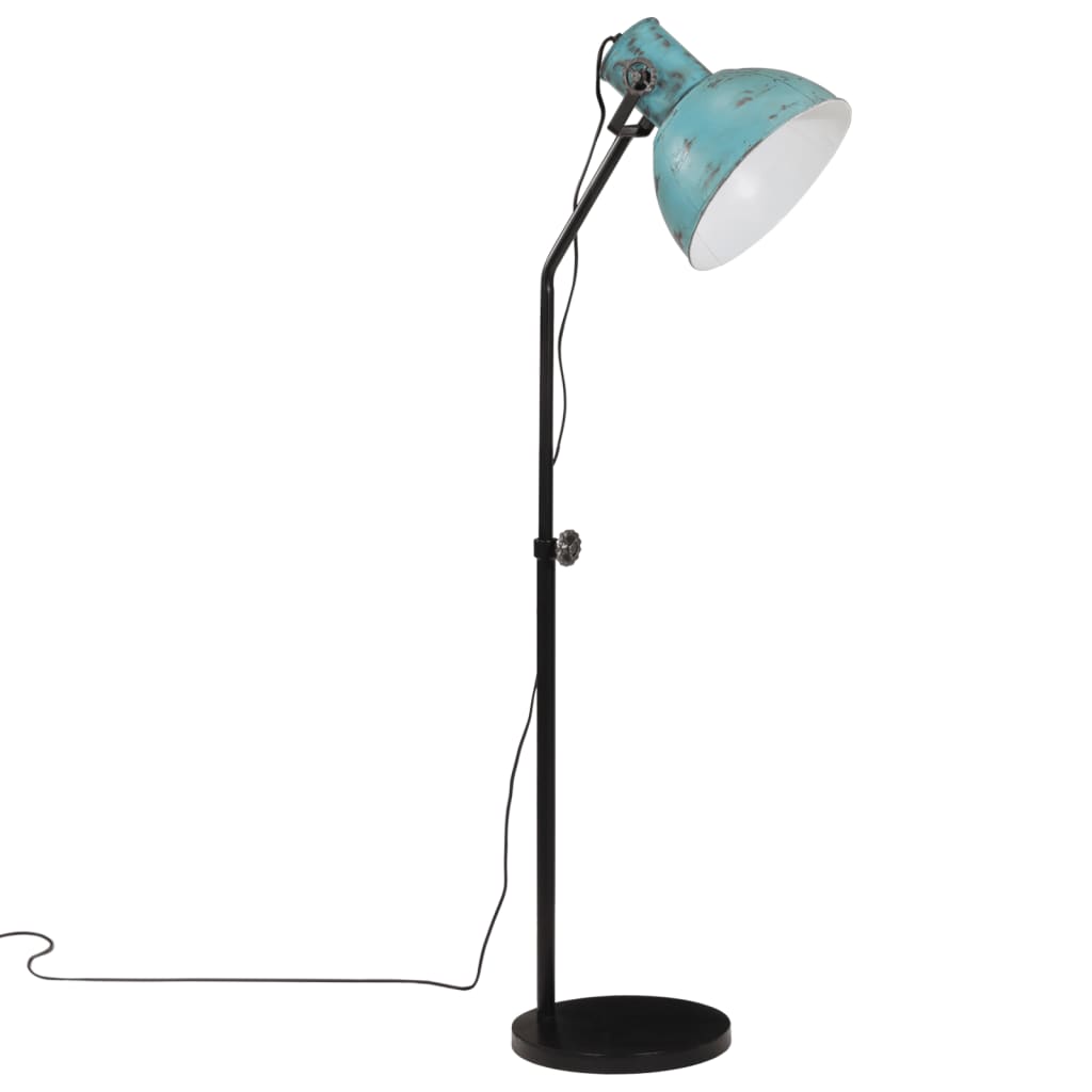 Vidaxl golvlampa 25 w e27 30x30x90 150 cm väderbitna blått