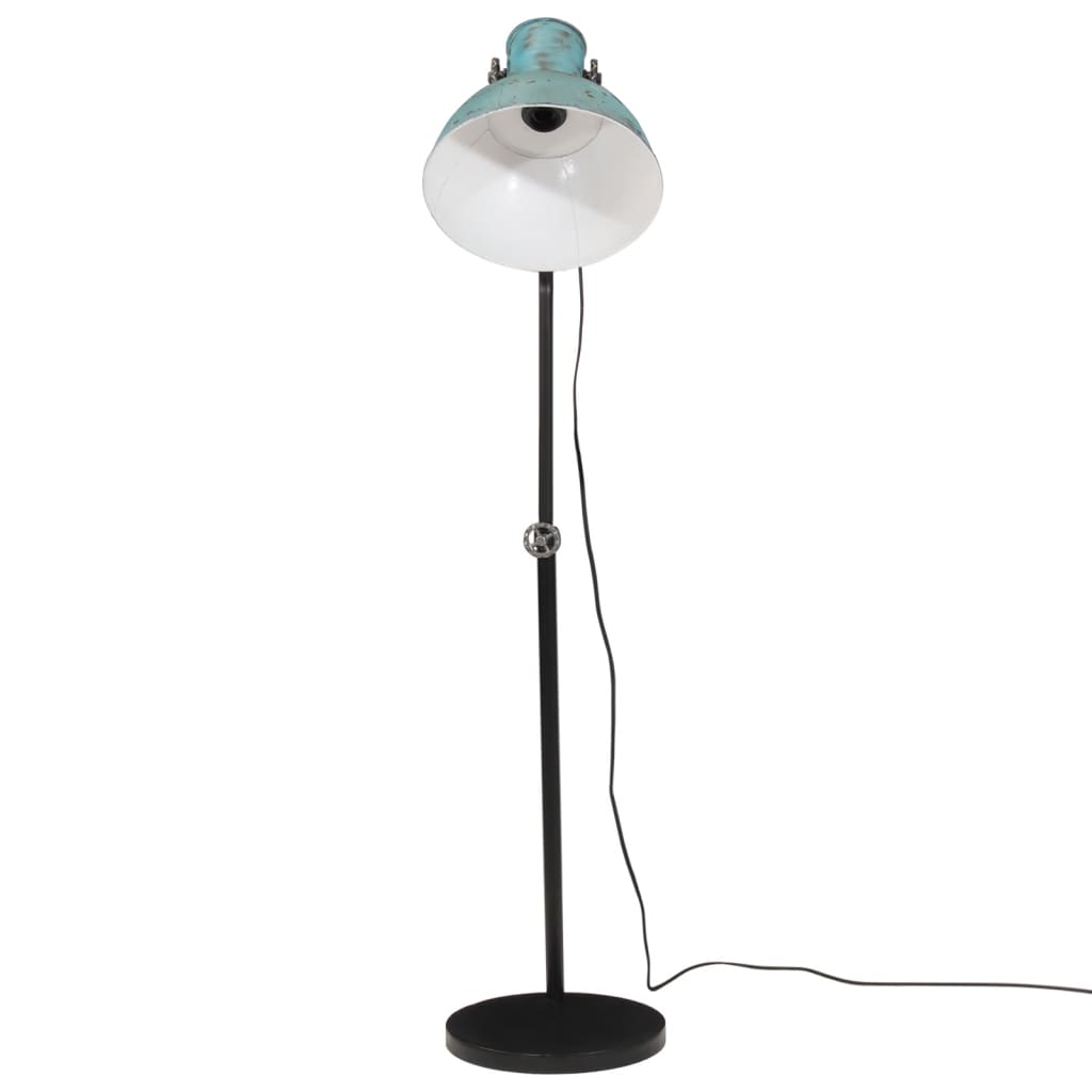 Vidaxxl Stehleuchte 25 W E27 30x30x90 150 cm verwittertes Blau