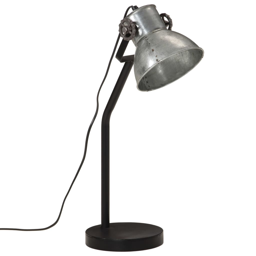 Lampa biurka vidaxl 25 W e27 17x17x60 cm vintage srebrna kolorowa