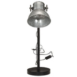 Vidaxl Desk Lampe 25 W E27 17x17x60 cm Vintage Silberfarbe