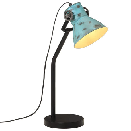 Vidaxx Schreibtischlampe 25 W E27 17x17x60 cm verwittertes Blau