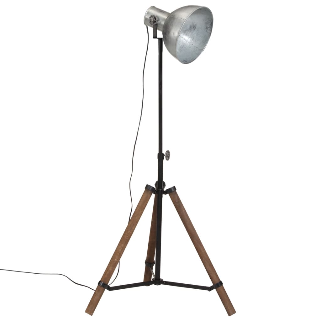 VIDAXL SHOCS LAMP 25 W E27 75X75X90-150 CM Vintage Silberfarbe