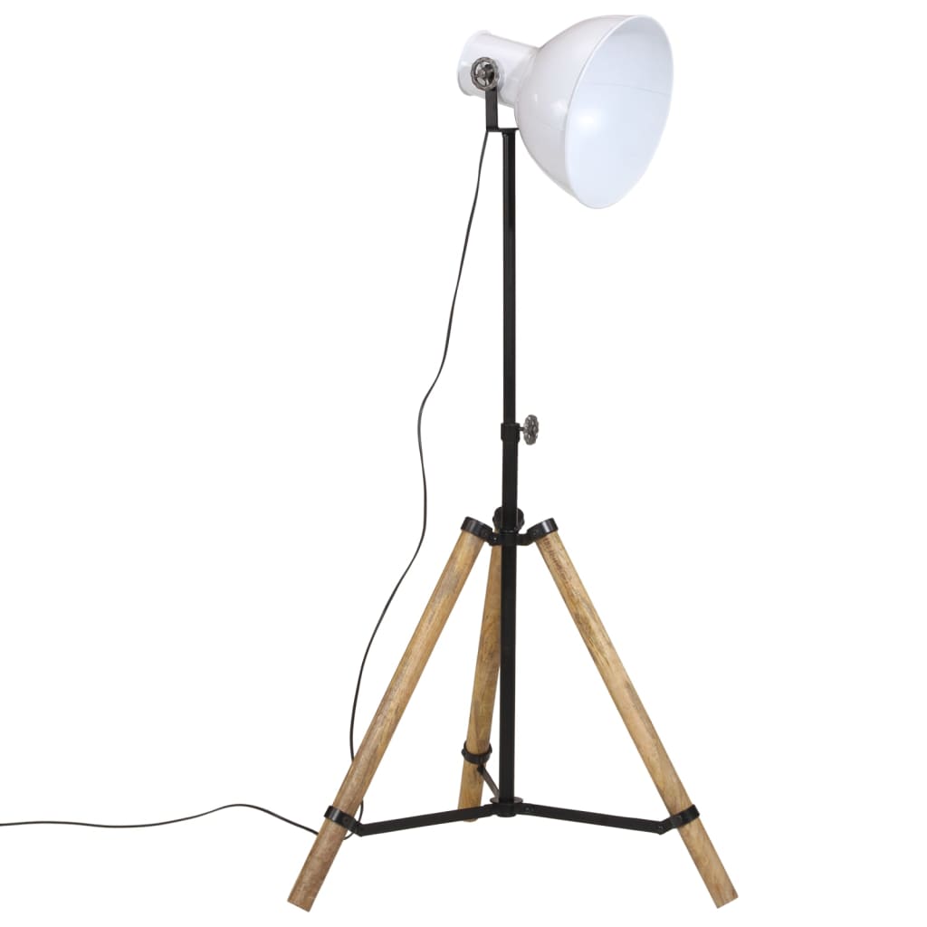 Vidaxl Buedemlamp 25 w e27 75x7x90-150 cm wäiss