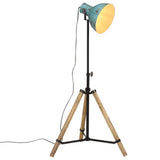 Vidaxxl Stehleuchte 25 W E27 75x75x90-150 cm verwittertes Blau