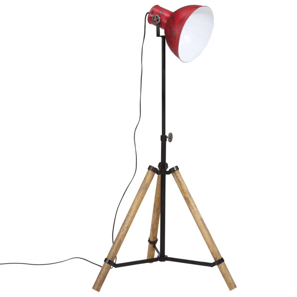 VIDAXL SHOCS LAMP 25 W E27 75 x 75 x 90-150 cm verwittert rot