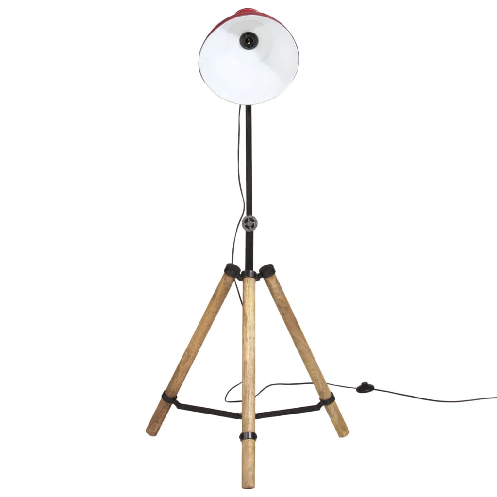 Vidaxl Floor Lamp 25 W E27 75x75x90-150 cm forvitret rød