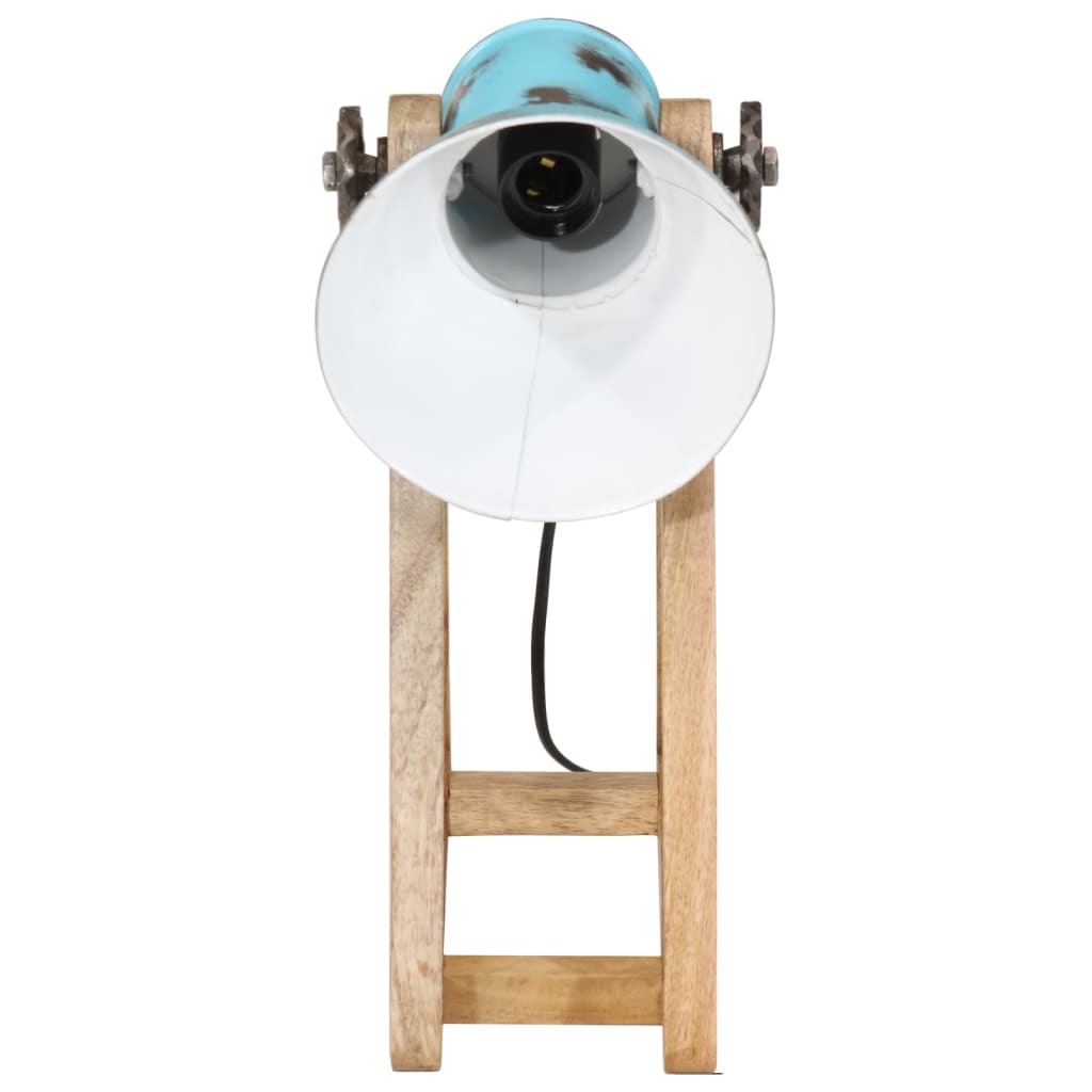 Vidaxl bureaulamp 25 w e27 30x17x40 cm verweerd blauw