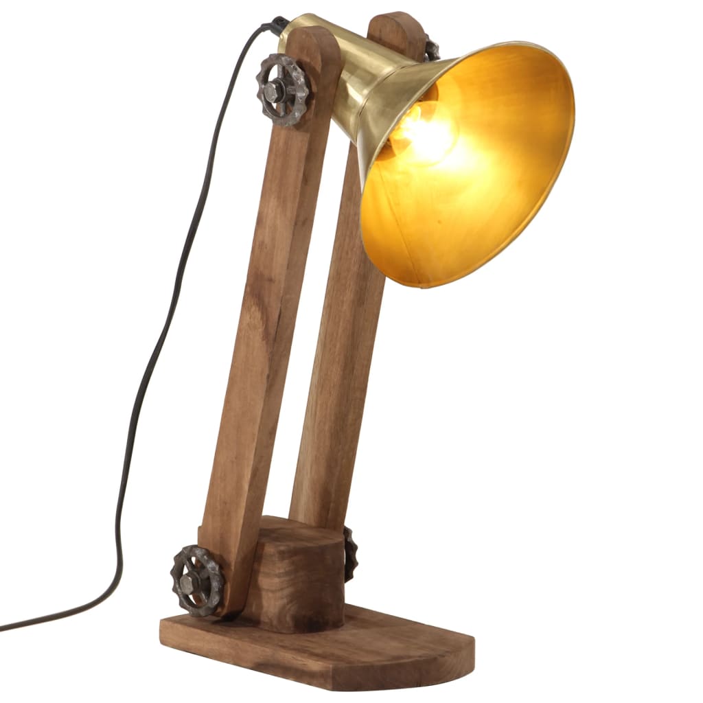 VidaXL Schreibtischlampe 25 W E27 23x13x52 cm antikes Messing