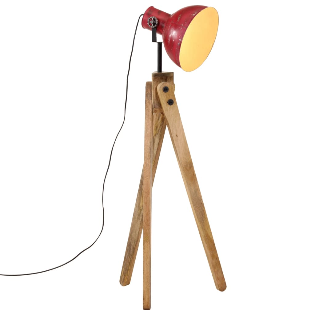 Vidaxl Floor Lamp 25 W E27 45x45x120 cm forvitret rød