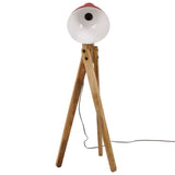 Vidaxl vloerlamp 25 w e27 45x45x120 cm verweerd rood