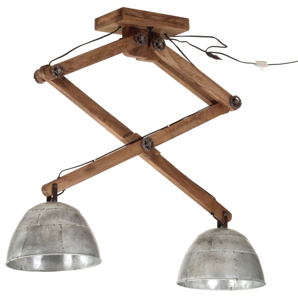 Vidaxl loftlampe 25 W E27 29x18x85 cm Vintage sølvfarvet