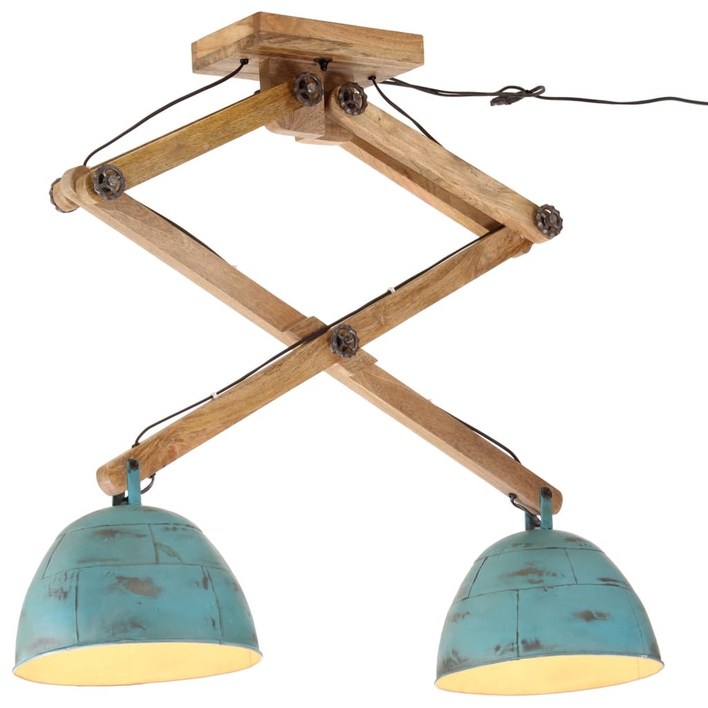 Vidaxl loftlampe 25 W E27 29x18x85 cm forvitret blå