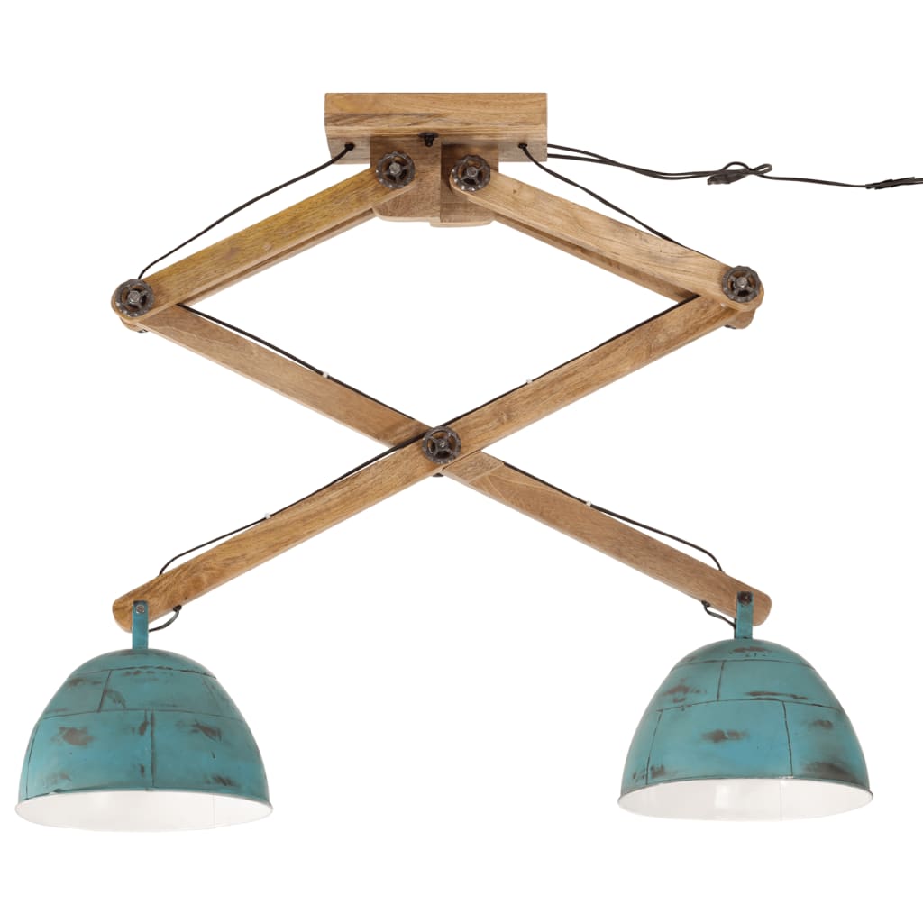 Vidaxl loftlampe 25 W E27 29x18x85 cm forvitret blå