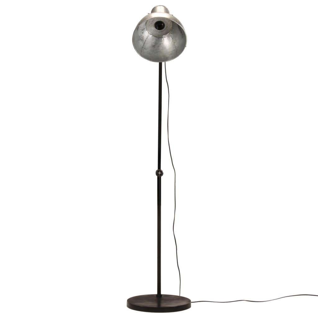 Vidaxl golvlampa 25 w e27 150 cm vintage silverfärgad