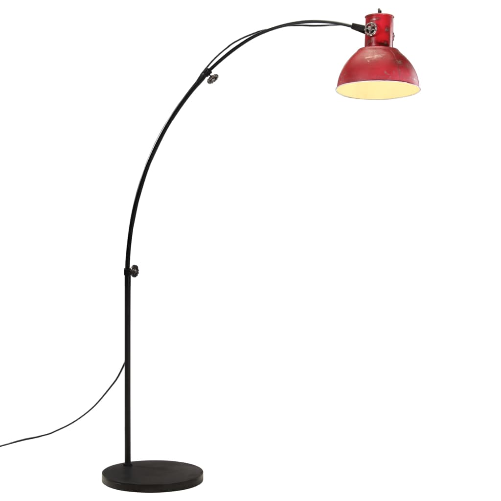 Vidaxl Floor Lamp 25 W E27 150 cm forvitret rød