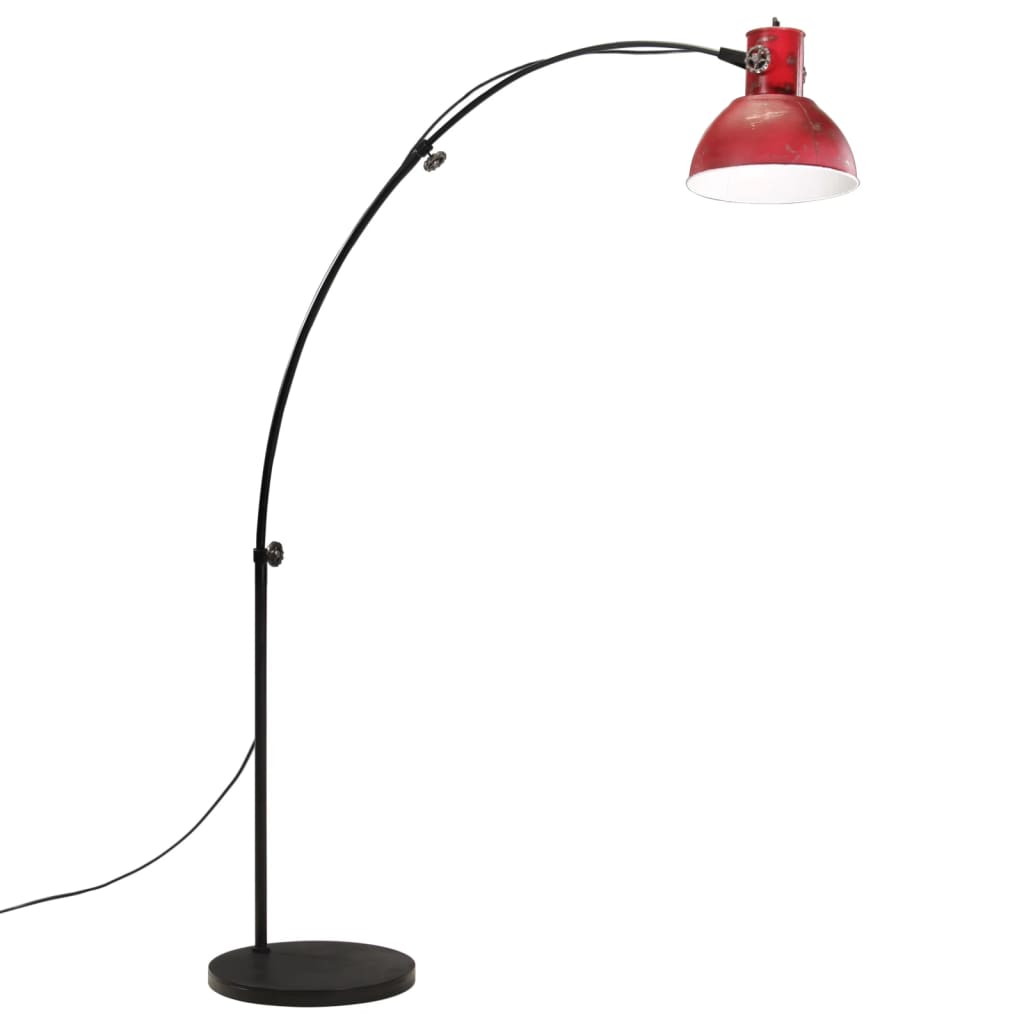 Lampa podłogowa vidaxl 25 W e27 150 cm zwietrzała czerwona