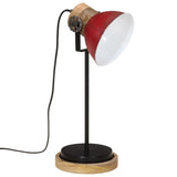 Vidaxl Desk Lamp 25 W E27 17x17x50 cm väderbitna röd