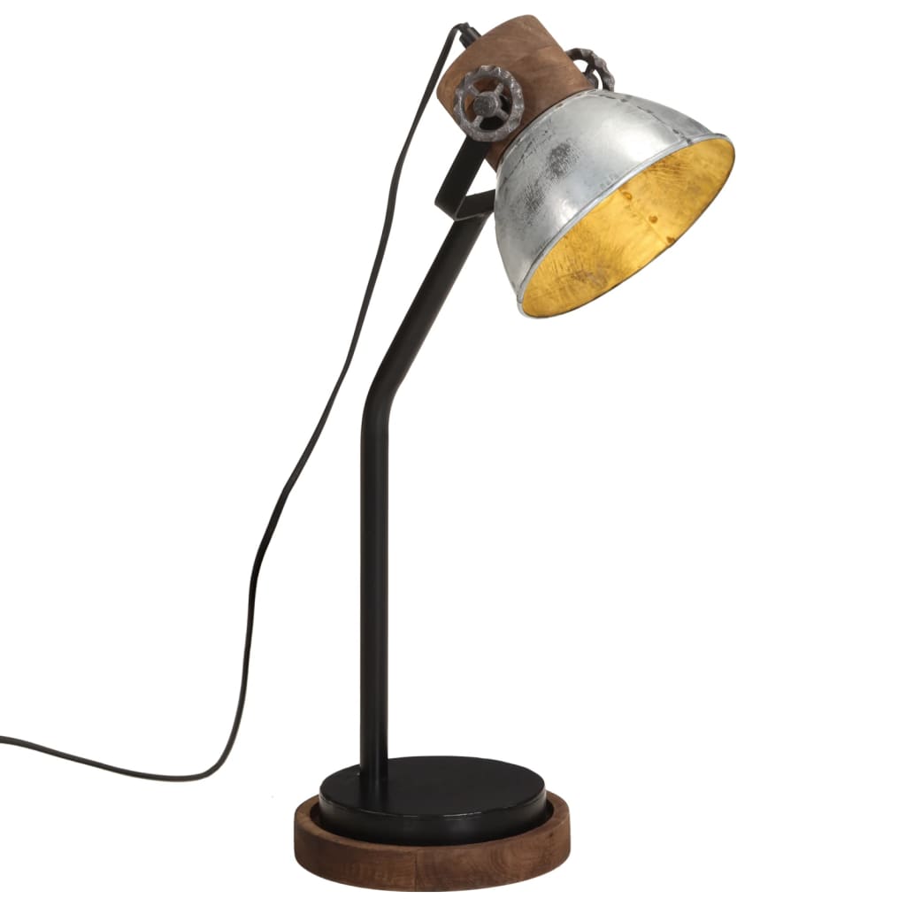 Vidaxx Schreibtischlampe 25 W E27 18x18x60 cm Vintage Silber