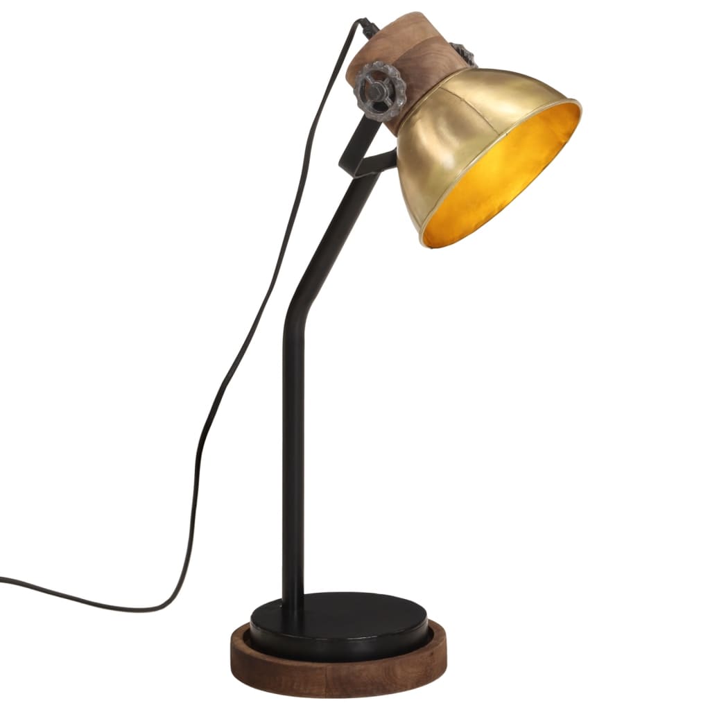 Lampada da scrivania Vidaxl 25 W E27 18x18x60 cm Colorato di ottone antico