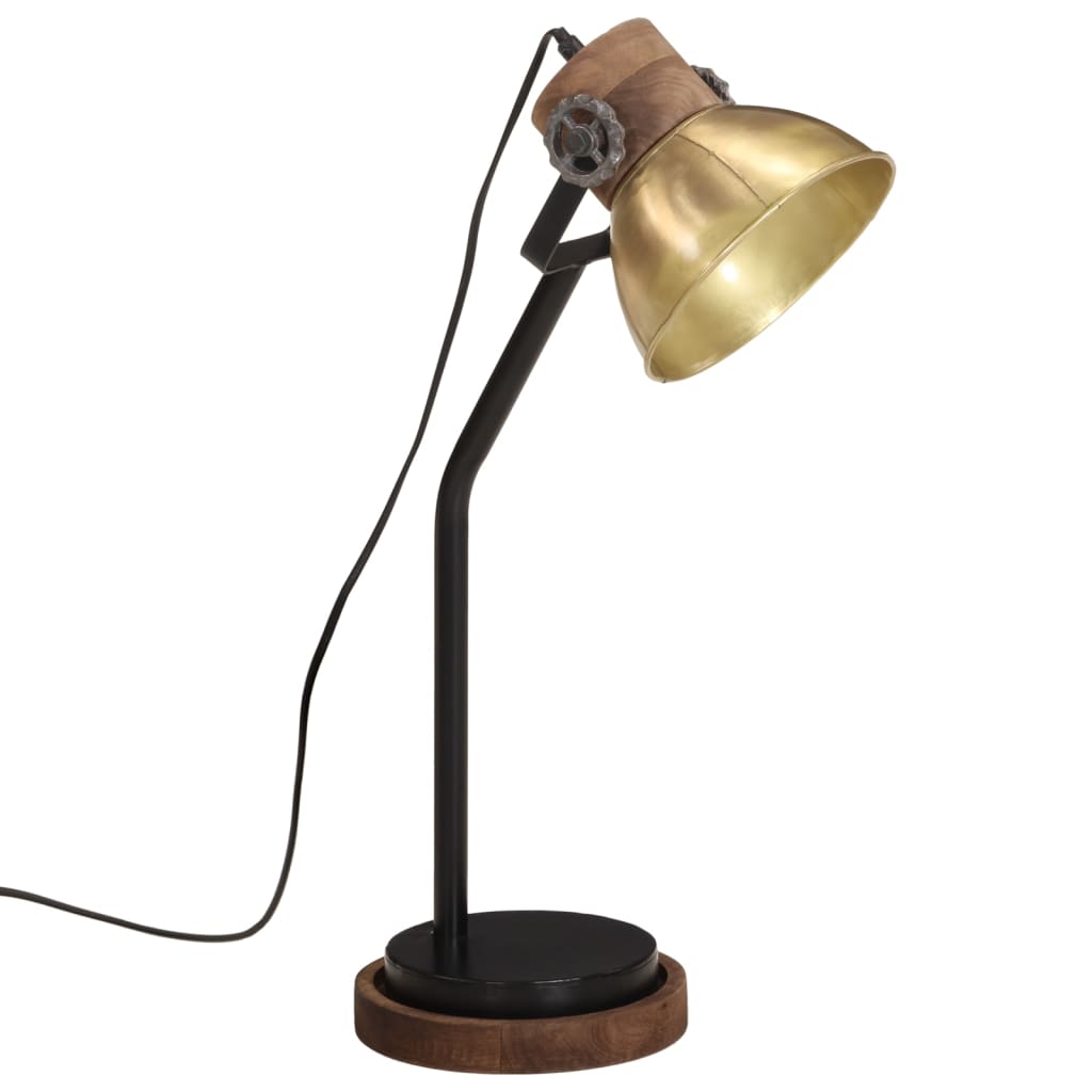 Lampa biurka vidaxl 25 W e27 18x18x60 cm antyczne mosiądz w kolorze mosiężnym