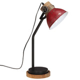 Vidaxl Desk Lamp 25 W e27 18x18x60 cm forvitret rød