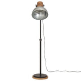 Vidaxl Floor Lamp 25 W E27 30x30x100-150 cm Vintage sølvfarvet