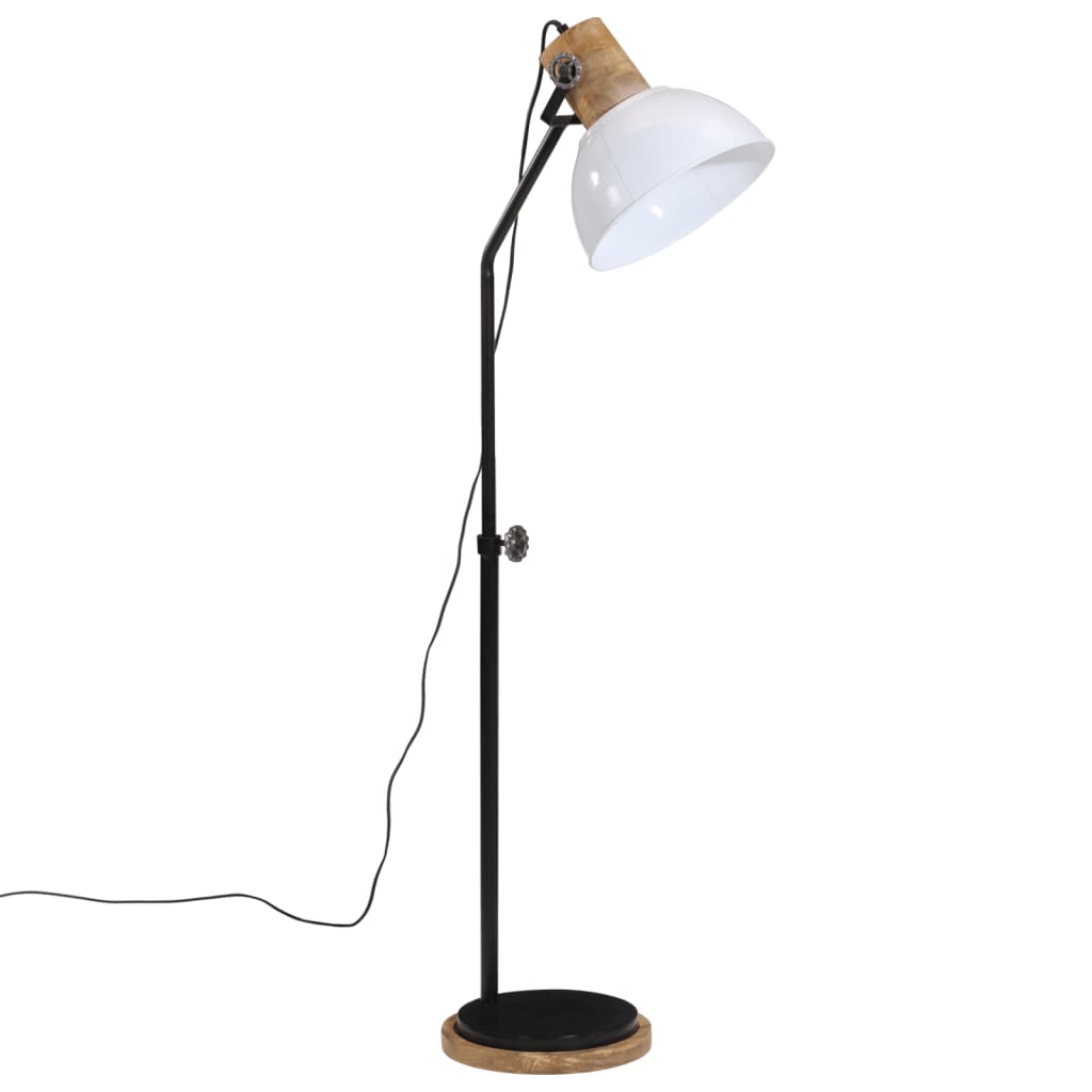 Vidaxl golvlampa 25 W E27 30x30x100-150 cm vit