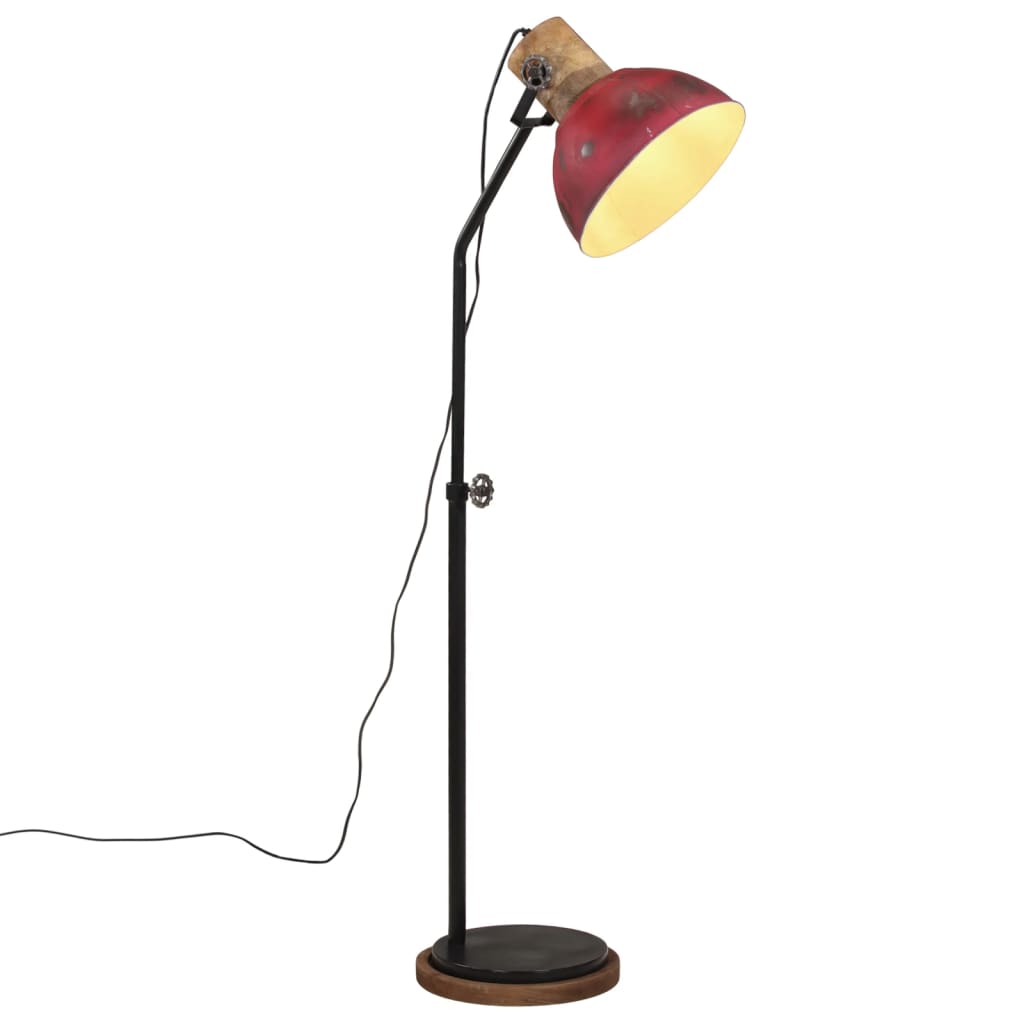 Vidaxl golvlampa 25 W E27 30x30x100-150 cm väderbitna röda