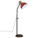 Vidaxl vloerlamp 25 w e27 30x30x100-150 cm verweerd rood