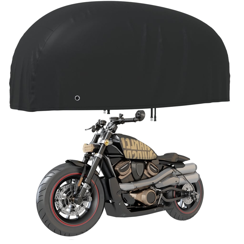 VidaXL Motorradabdeckung 230x95x125 cm 210d Oxford schwarz