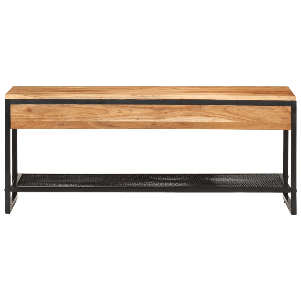 Vidaxl Shoe Bench 110x35x45 cm lite drewno i żelazo acacia