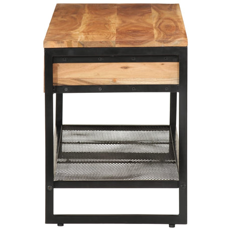 Vidaxx Schuhbank 110x35x45 cm massives Akazienholz und Eisen