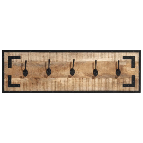 Vidaxx Garderobenständer 2 Stück 80x8x25 cm massives raues Mangoholz