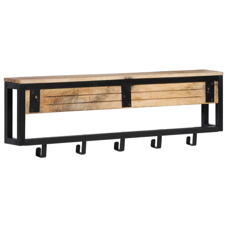 Vidaxx Garderobenständer 87x10x27 cm aus massivem, rauem Mangoholz
