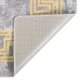 Vidaxx Teppich waschbar, rutschfest, 150 x 230 cm, Grau und Gold