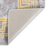 Vidaxl tapis lavable antidérapant 150x230 cm gris et or de couleur