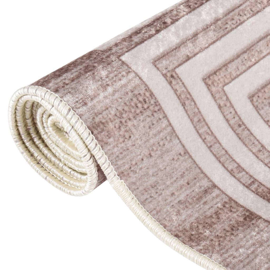 Vidaxl tæppe vaskbart anti-slip 120x170 cm beige