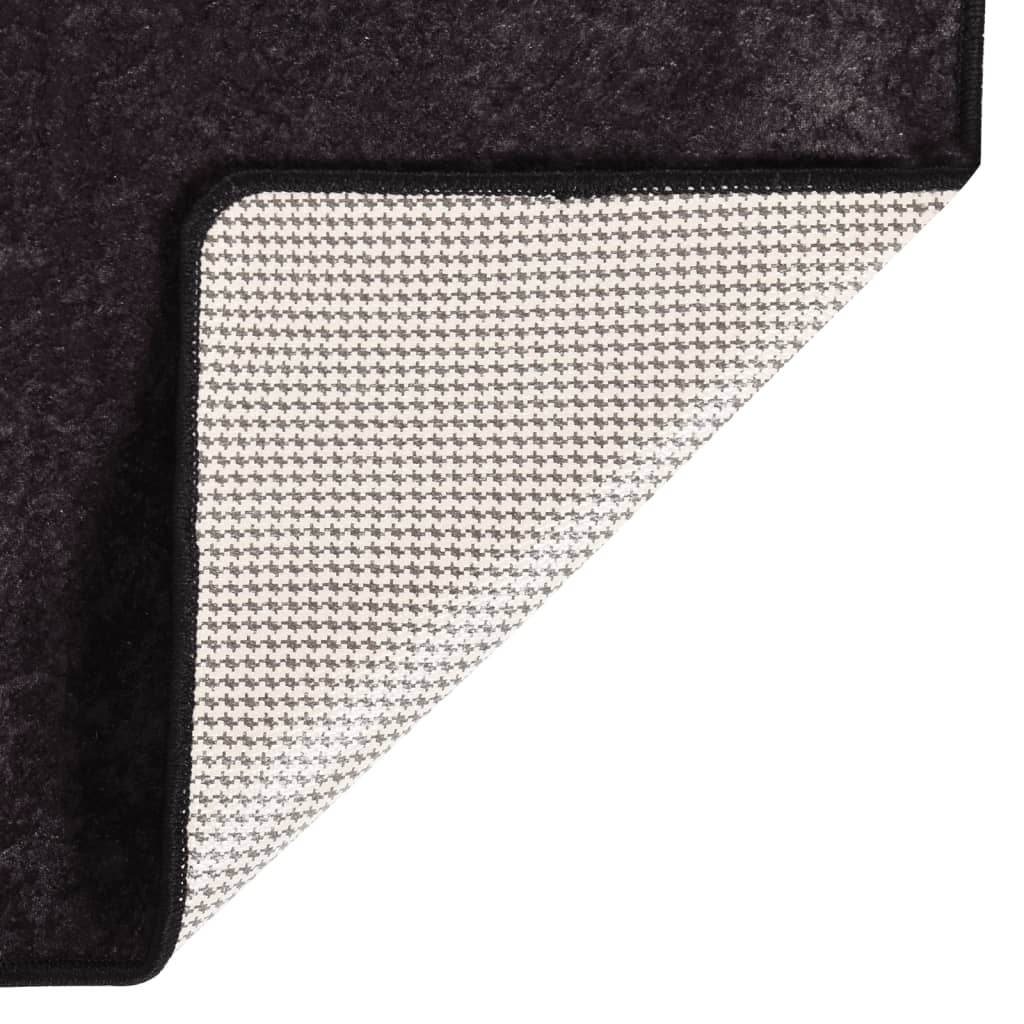 Vidaxl Rug Washable Anti-Slip 120x170 cm Anthracite-farvet