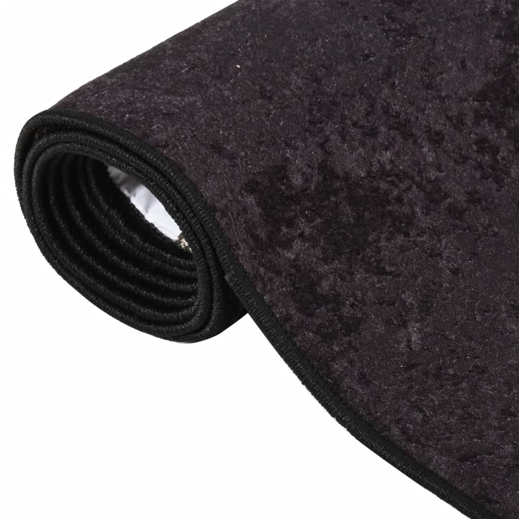 Vidaxl Rug Washable Anti-Slip 120x170 cm Anthracite-Colored