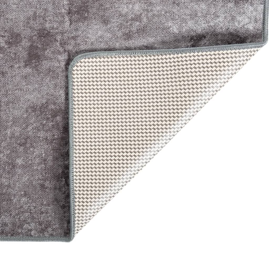 Tapis Vidaxl Wasable Anti-Slip 150x230 cm Gray