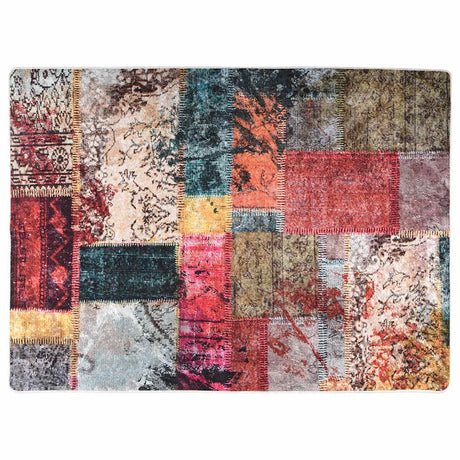 Vidaxx Teppich waschbar, rutschfest, 150 x 230 cm, Patchwork, mehrfarbig