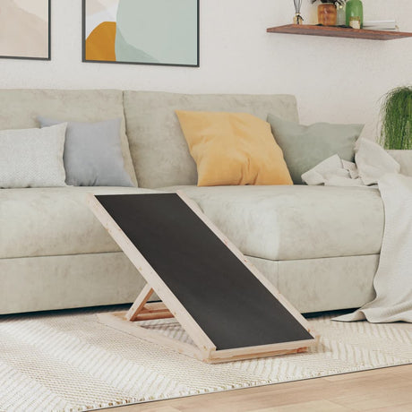 Vidaxxl Hunderampe 100x40 cm massives Kiefernholz grau